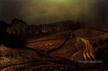 Sous la lune de la moisson Paysage de la ville John Atkinson Grimshaw Peinture à l'huile
